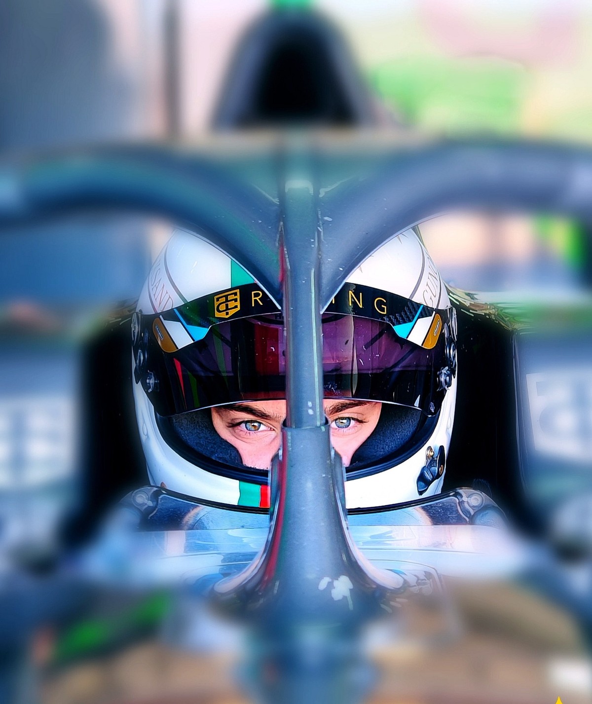 Focused F4 driver in the cockpit